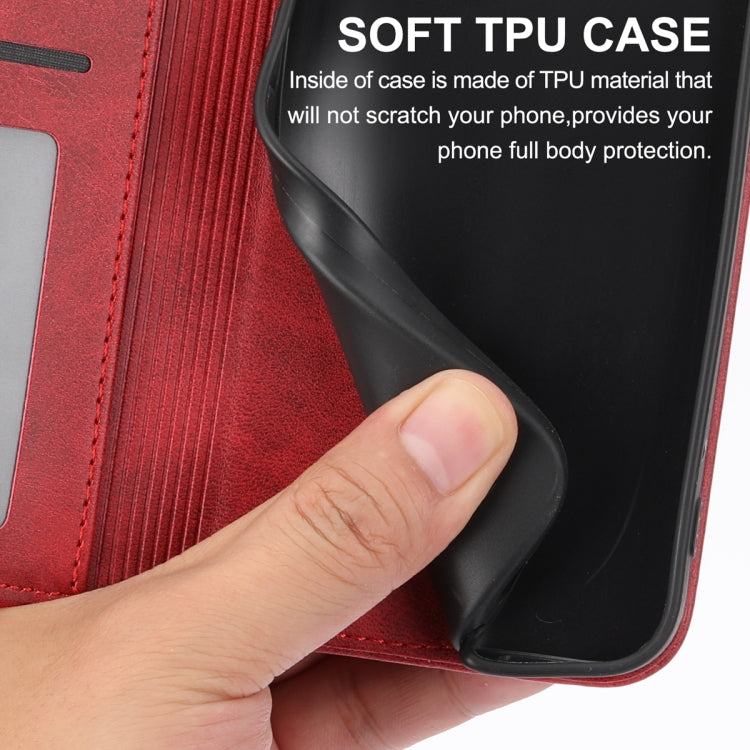 For Xiaomi Redmi 12 Cubic Grid Calf Texture Magnetic Leather Phone Case