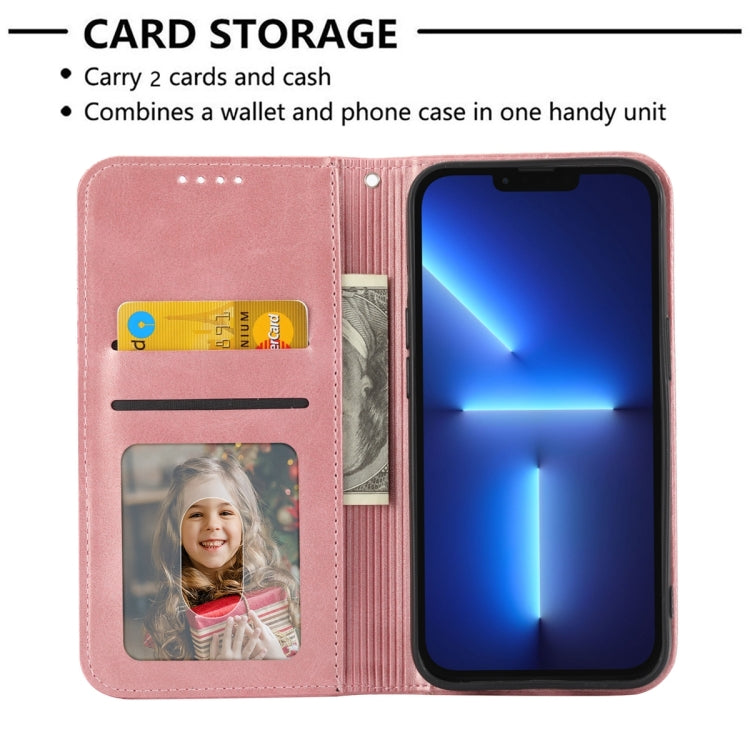 For Xiaomi Redmi 12 Cubic Grid Calf Texture Magnetic Leather Phone Case