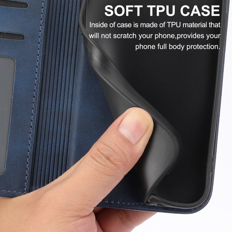For Xiaomi Redmi 12 Cubic Grid Calf Texture Magnetic Leather Phone Case