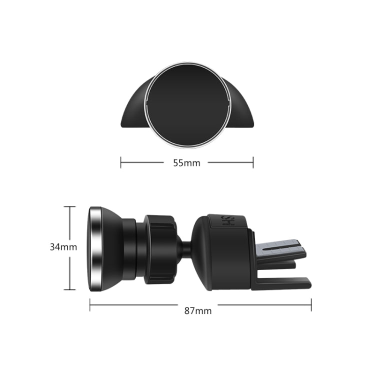 FLOVEME YXF223667 Air Outlet CD Port Magnetic Car Phone Holder(Black)