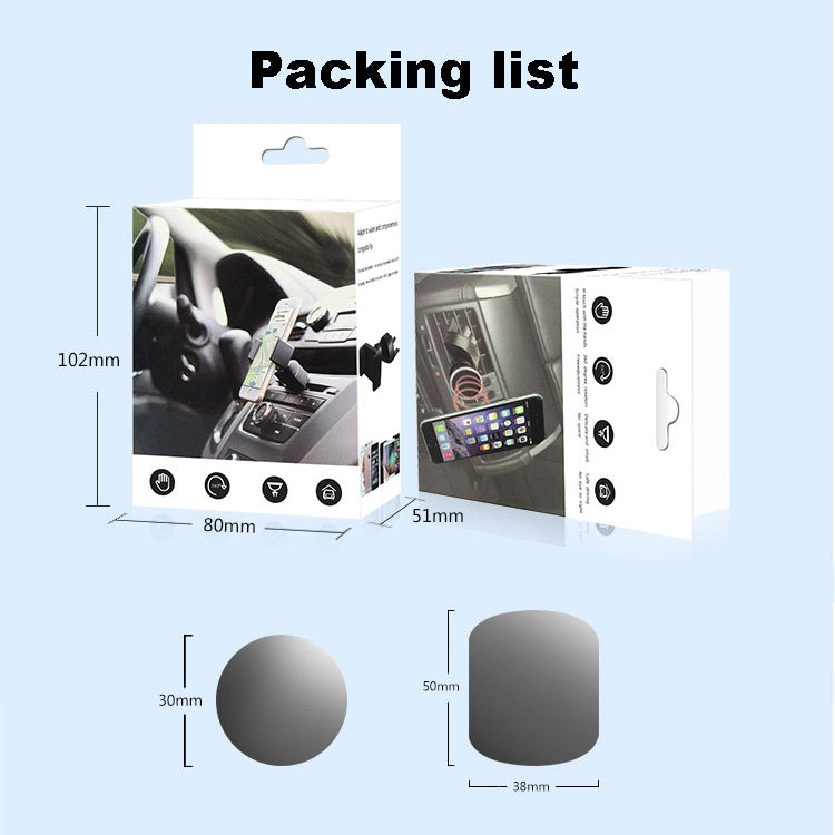 FLOVEME YXF223667 Air Outlet CD Port Magnetic Car Phone Holder(Black)