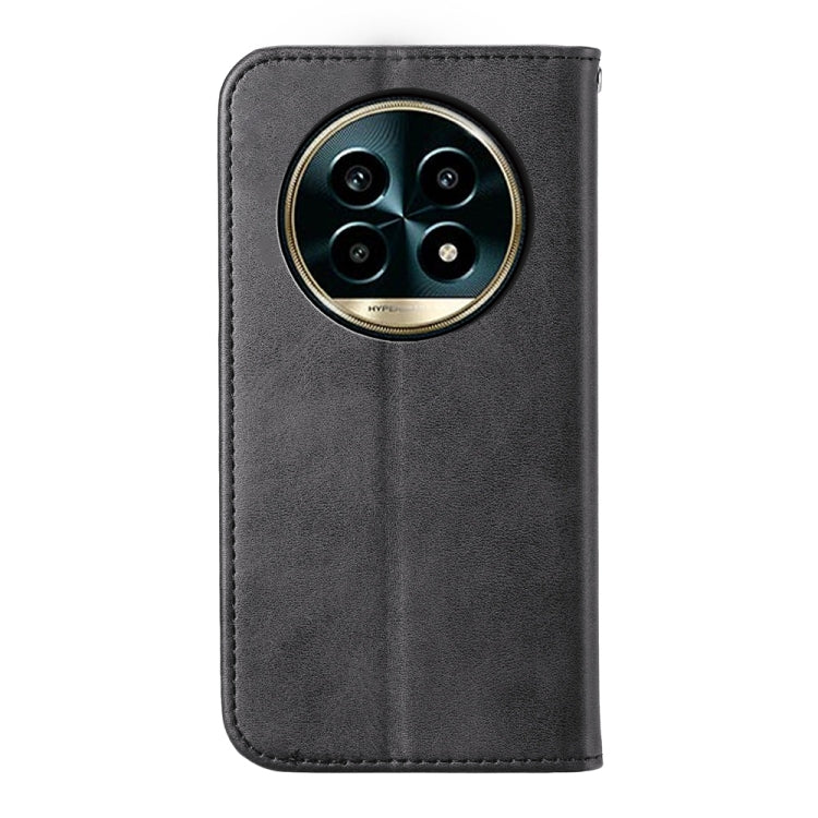 For Realme 13 Pro / 13 Pro+ Global Cubic Grid Calf Texture Magnetic Leather Phone Case