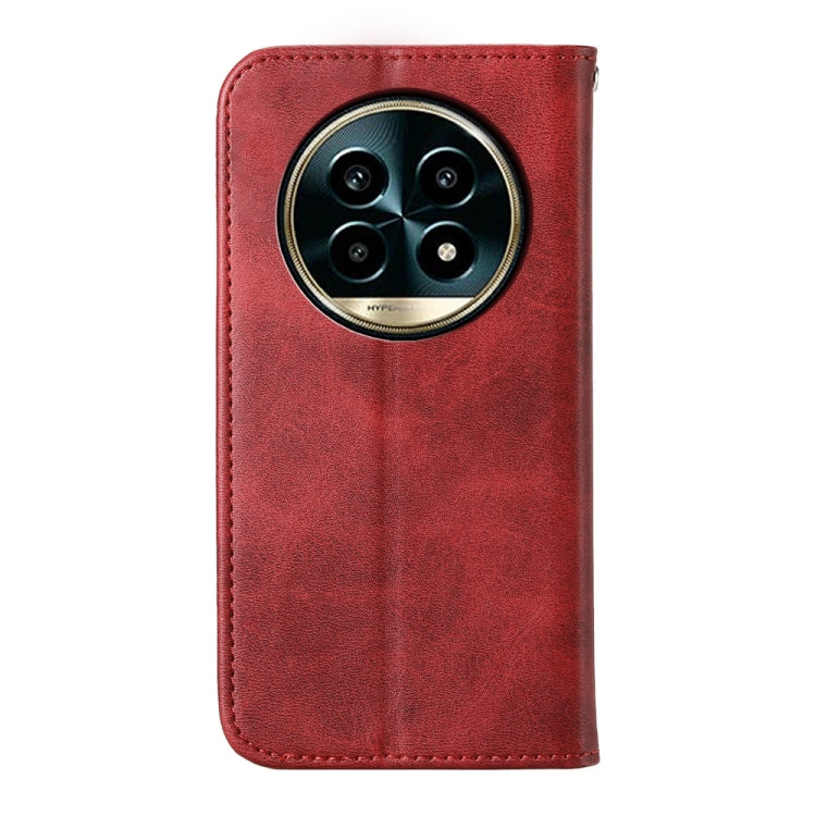 For Realme 13 Pro / 13 Pro+ Global Cubic Grid Calf Texture Magnetic Leather Phone Case