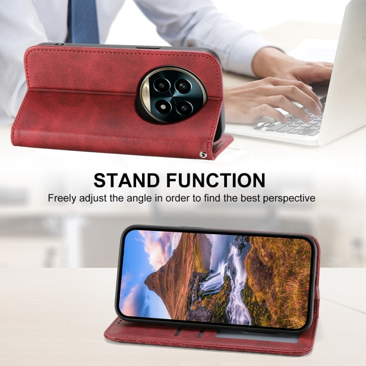For Realme 13 Pro / 13 Pro+ Global Cubic Grid Calf Texture Magnetic Leather Phone Case
