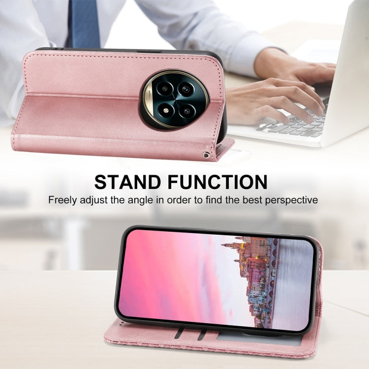 For Realme 13 Pro / 13 Pro+ Global Cubic Grid Calf Texture Magnetic Leather Phone Case