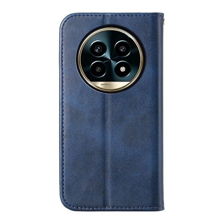 For Realme 13 Pro / 13 Pro+ Global Cubic Grid Calf Texture Magnetic Leather Phone Case