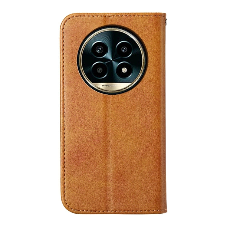 For Realme 13 Pro / 13 Pro+ Global Cubic Grid Calf Texture Magnetic Leather Phone Case