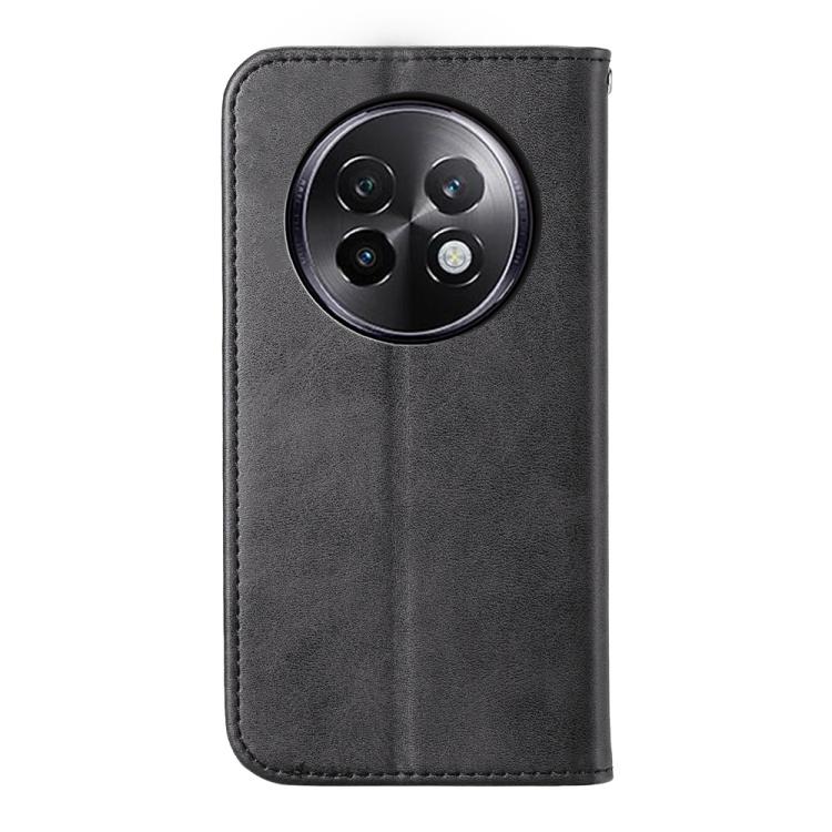 For Realme 13+ Cubic Grid Calf Texture Magnetic Leather Phone Case