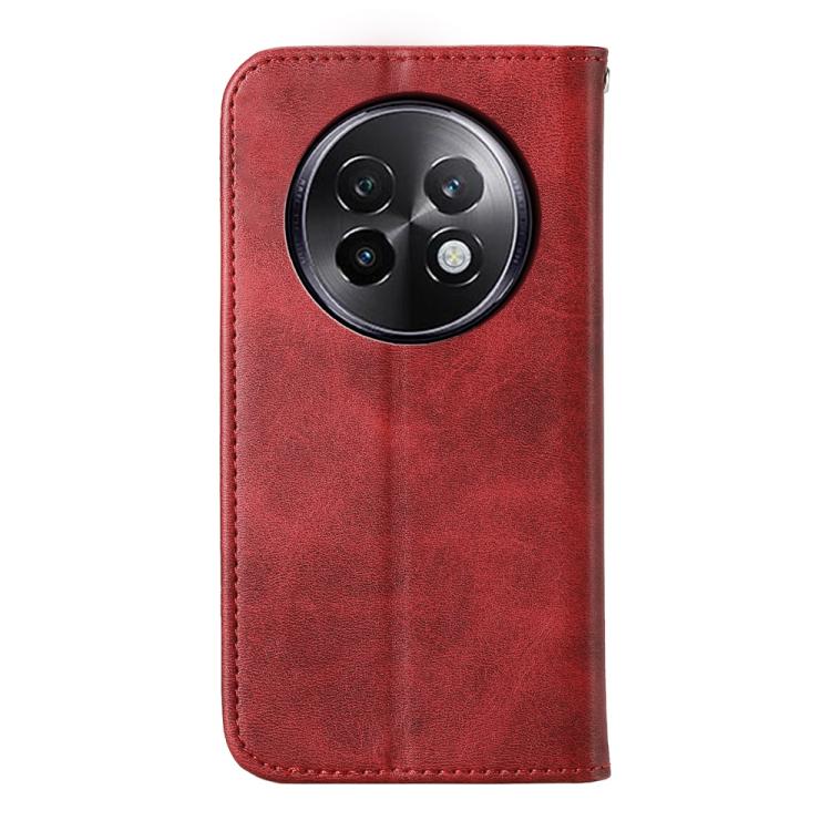 For Realme 13+ Cubic Grid Calf Texture Magnetic Leather Phone Case