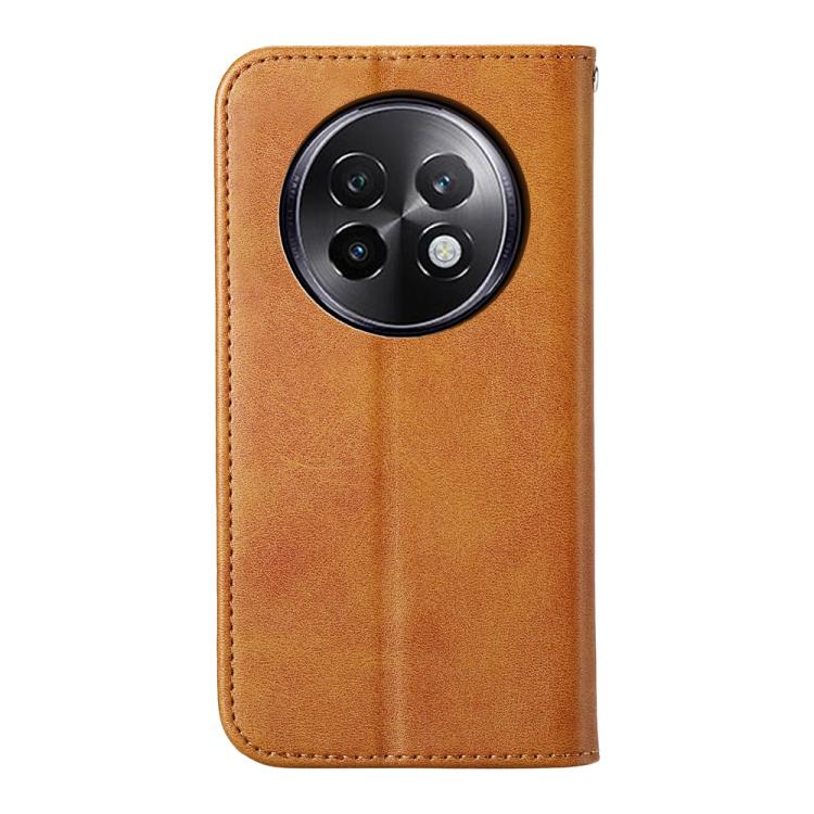 For Realme 13+ Cubic Grid Calf Texture Magnetic Leather Phone Case
