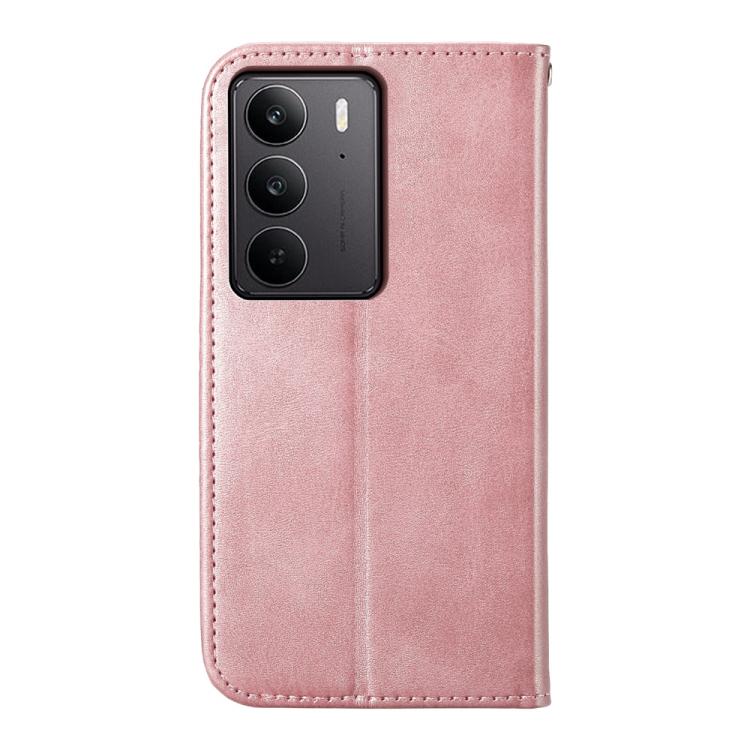 For Realme C75 / Realme 14x Cubic Grid Calf Texture Magnetic Leather Phone Case