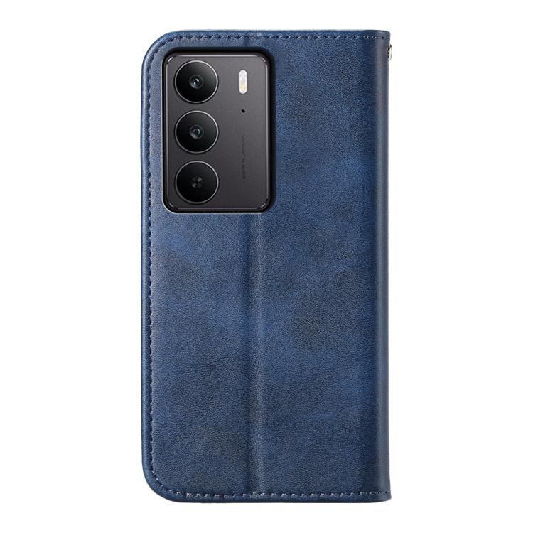 For Realme C75 / Realme 14x Cubic Grid Calf Texture Magnetic Leather Phone Case