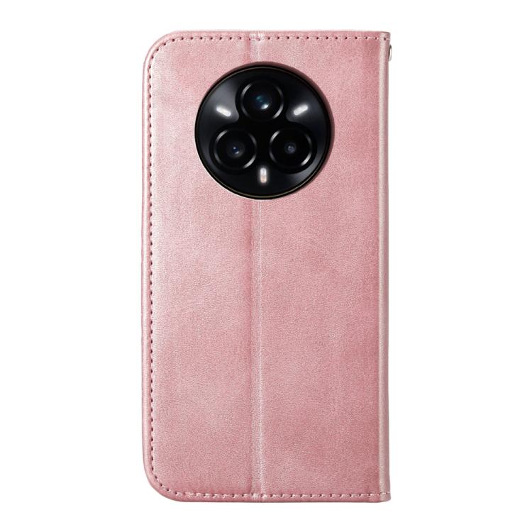 For Realme 14 Pro+ Cubic Grid Calf Texture Magnetic Leather Phone Case