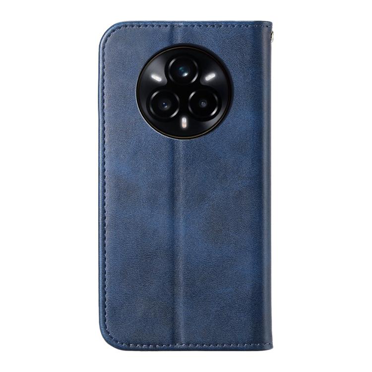 For Realme 14 Pro+ Cubic Grid Calf Texture Magnetic Leather Phone Case