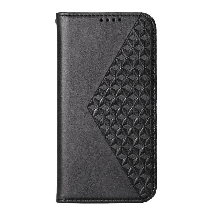 For Realme C85 Pro 4G Cubic Grid Calf Texture Magnetic Leather Phone Case