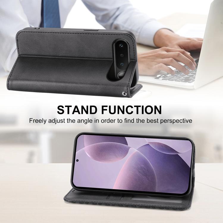 For Realme 16 5G Cubic Grid Calf Texture Magnetic Leather Phone Case