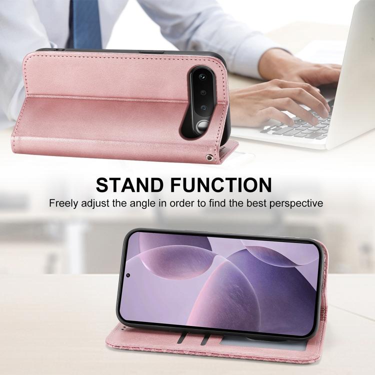 For Realme 16 5G Cubic Grid Calf Texture Magnetic Leather Phone Case