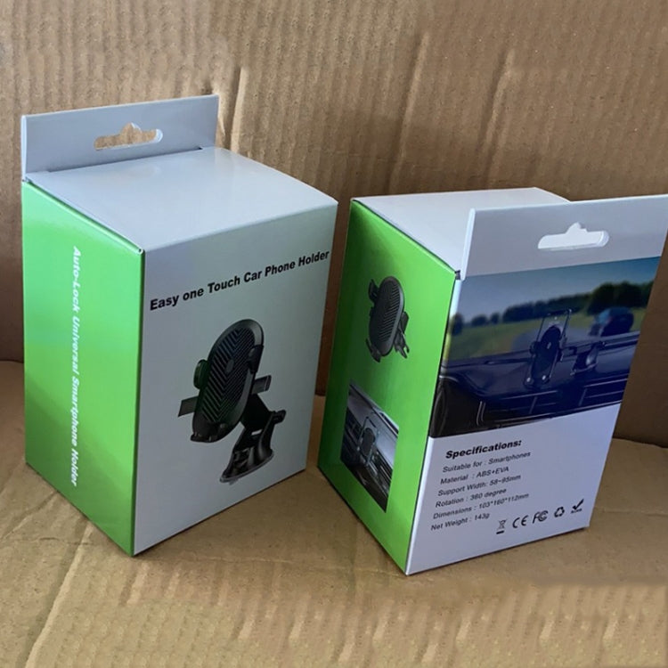 FLOVEME YXF233966 Carbon Fiber Texture One Click Lock Car Holder, Style:Air Outlet(Black)