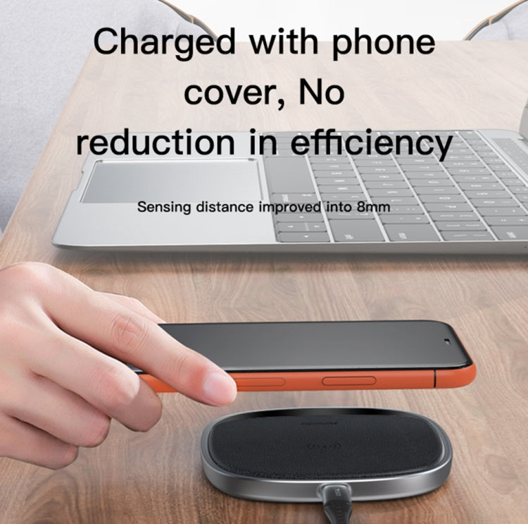 Yesido DS11 15W Desktop Qi Wireless Charger with LED Digital Display(Black)