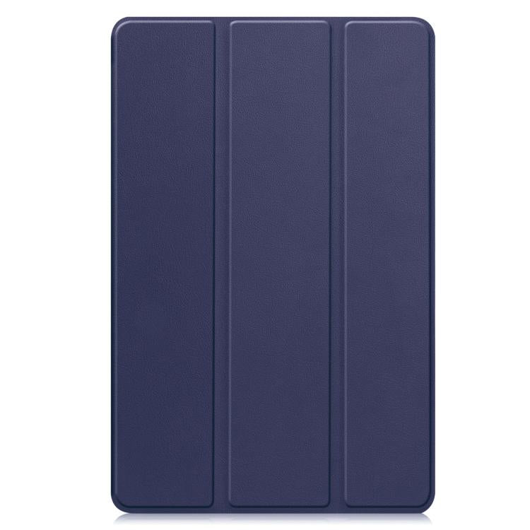 For Samsung Galaxy Tab S10 FE+ Custer Pure Color 3-Fold Holder Smart Leather Tablet Case