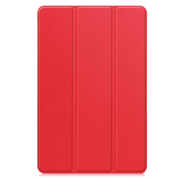 For Samsung Galaxy Tab S10 FE+ Custer Pure Color 3-Fold Holder Smart Leather Tablet Case