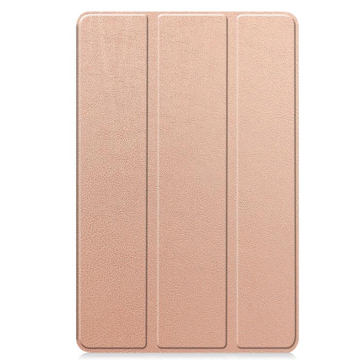 For Samsung Galaxy Tab S10 FE+ Custer Pure Color 3-Fold Holder Smart Leather Tablet Case
