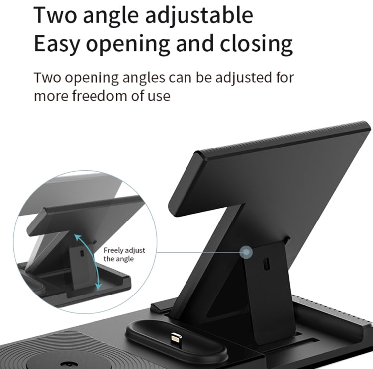 Yesido DS13 18W 4 in 1 Multifunctional Foldable Desktop Wireless Charging Stand(Black)