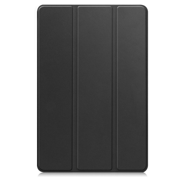 For Google Pixel Tablet Custer Pure Color 3-Fold Holder Smart Leather Tablet Case