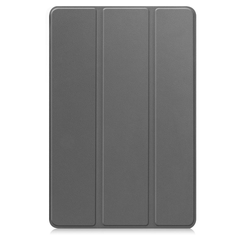 For Google Pixel Tablet Custer Pure Color 3-Fold Holder Smart Leather Tablet Case