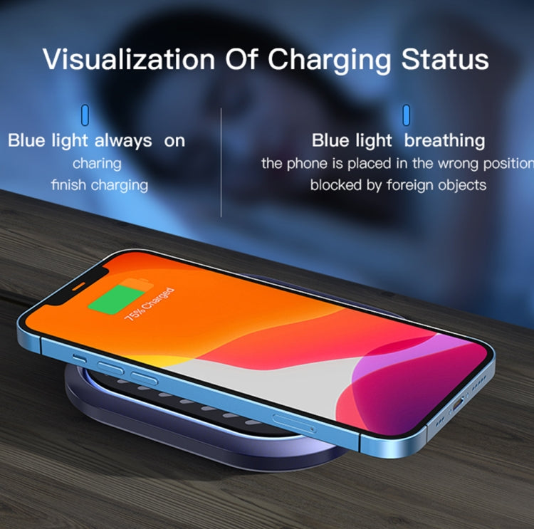 Yesido DS14 15W Desktop Qi Wireless Fast Charger(Black)