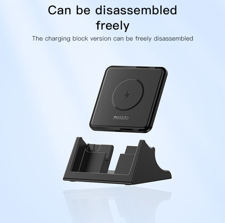 Yesido DS15 15W Desktop Wireless Fast Charger with Detachable Phone Holder(Black)