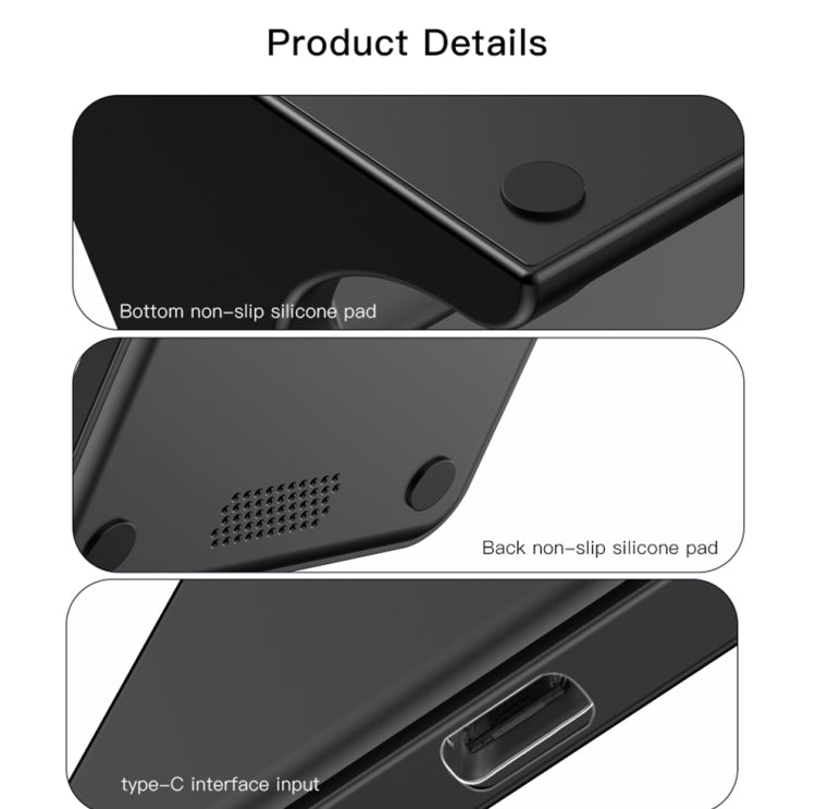 Yesido DS15 15W Desktop Wireless Fast Charger with Detachable Phone Holder(Black)
