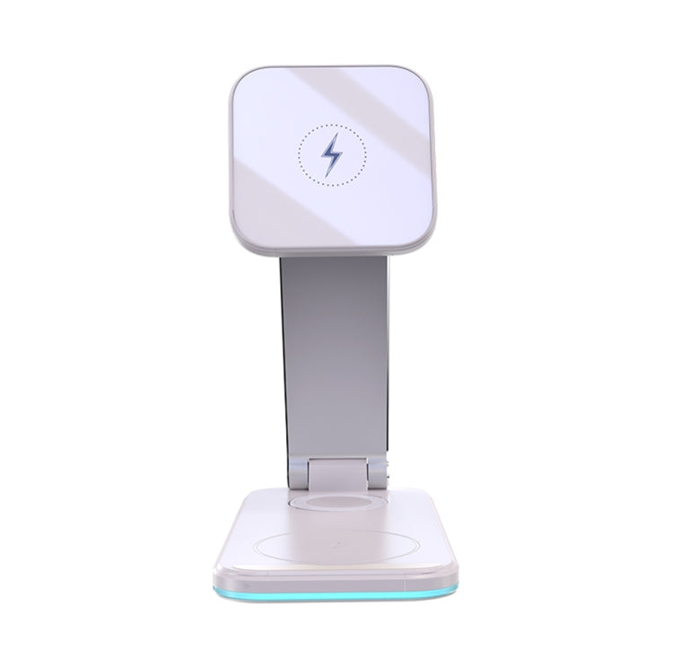 Yesido DS17 15W 3 in 1 Foldable Desktop Wireless Fast Charging Stand(Black)