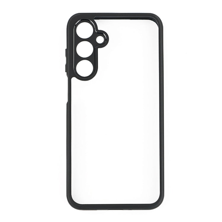 For Samsung Galaxy M35 Frosted TPU + Transparent PC Phone Case - Black