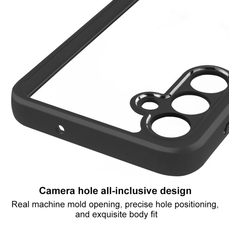 For Samsung Galaxy M35 Frosted TPU + Transparent PC Phone Case - Black