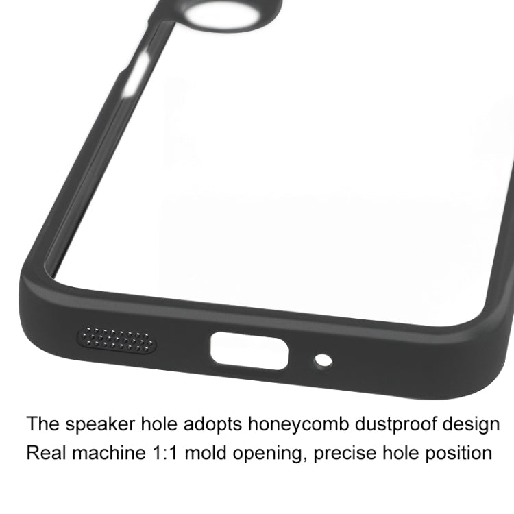 For Samsung Galaxy M35 Frosted TPU + Transparent PC Phone Case - Black
