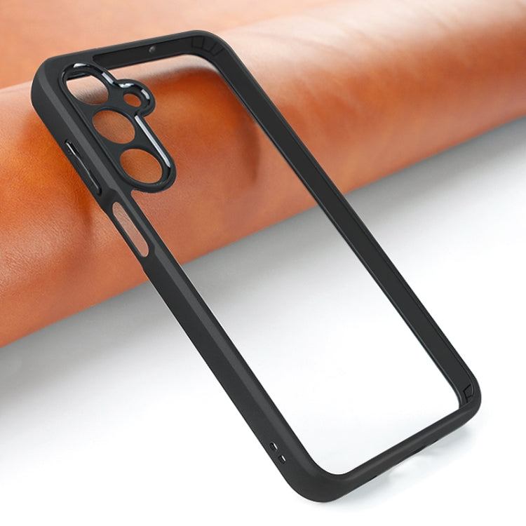 For Samsung Galaxy M35 Frosted TPU + Transparent PC Phone Case - Black