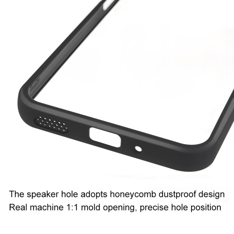 For Samsung Galaxy M16 5G Frosted TPU + Transparent PC Phone Case - Black