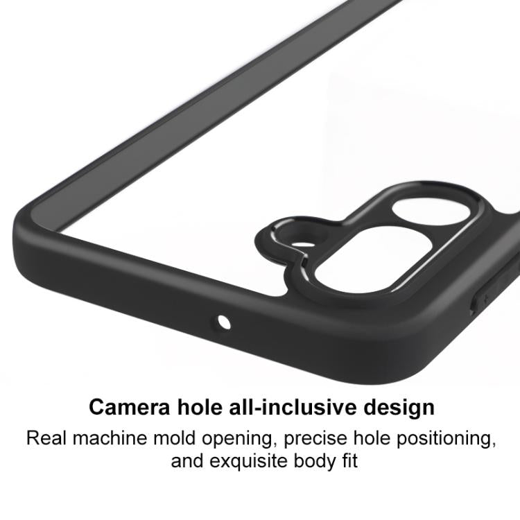 For Samsung Galaxy M36 5G India Frosted TPU + Transparent PC Phone Case - Black