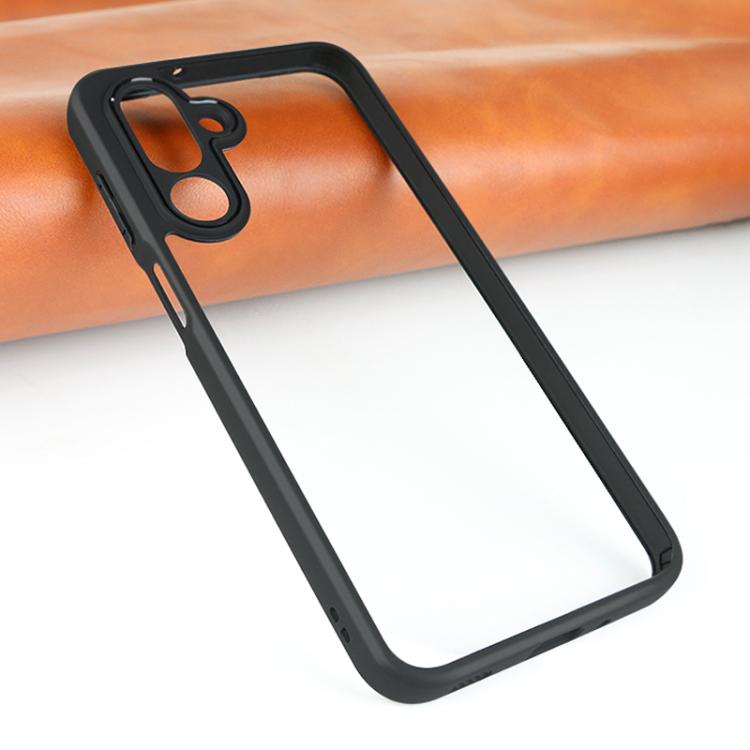 For Samsung Galaxy M36 5G India Frosted TPU + Transparent PC Phone Case - Black
