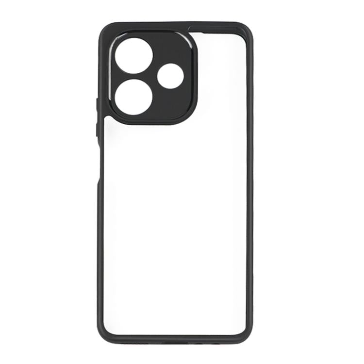 For OPPO A5 Energy Frosted TPU + Transparent PC Phone Case - Black