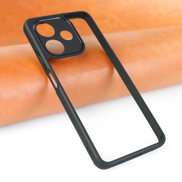 For OPPO A5 Energy Frosted TPU + Transparent PC Phone Case - Black