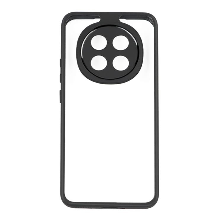 For OPPO F29 Pro 5G Frosted TPU + Transparent PC Phone Case - Black