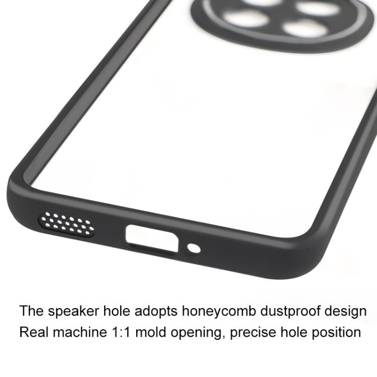 For OPPO F29 Pro 5G Frosted TPU + Transparent PC Phone Case - Black