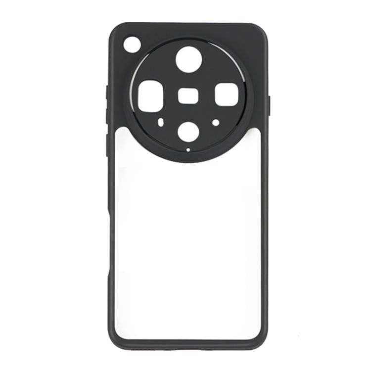 For OPPO Find X8  UItra Frosted TPU + Transparent PC Phone Case - Black