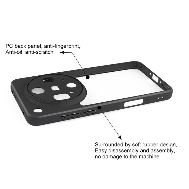 For OPPO Find X8  UItra Frosted TPU + Transparent PC Phone Case - Black