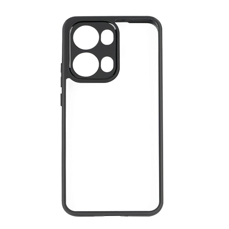 For OPPO Reno13 Pro Global Frosted TPU + Transparent PC Phone Case - Black