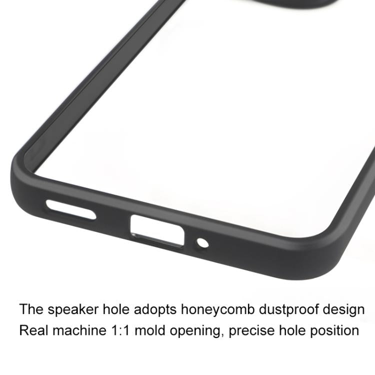 For OPPO Reno13 Pro Global Frosted TPU + Transparent PC Phone Case - Black