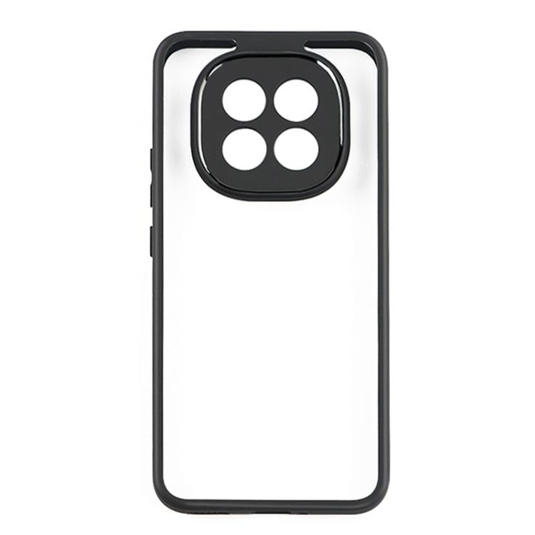 For OPPO F29 5G Frosted TPU + Transparent PC Phone Case - Black