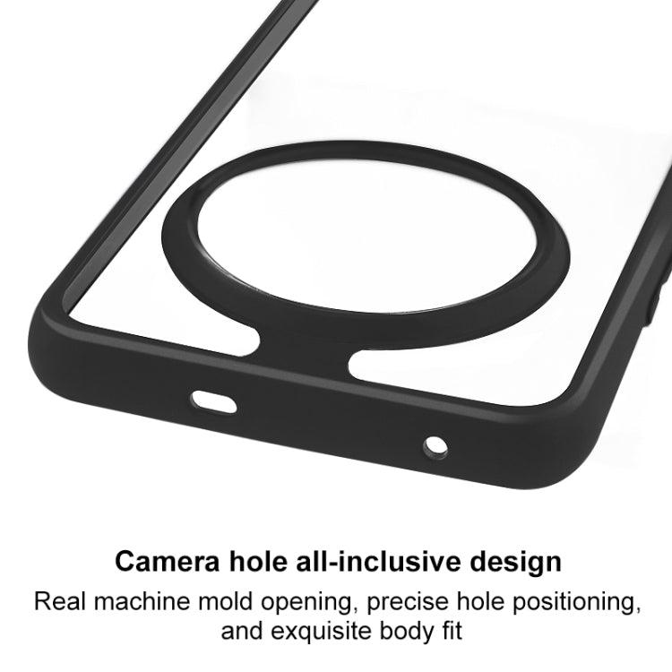 For Realme 13 Pro / 13 Pro+ Frosted TPU + Transparent PC Phone Case - Black
